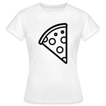 Pizza slice - Women's T-Shirt - white - Front - AI Model Female 172 dark (172cm)