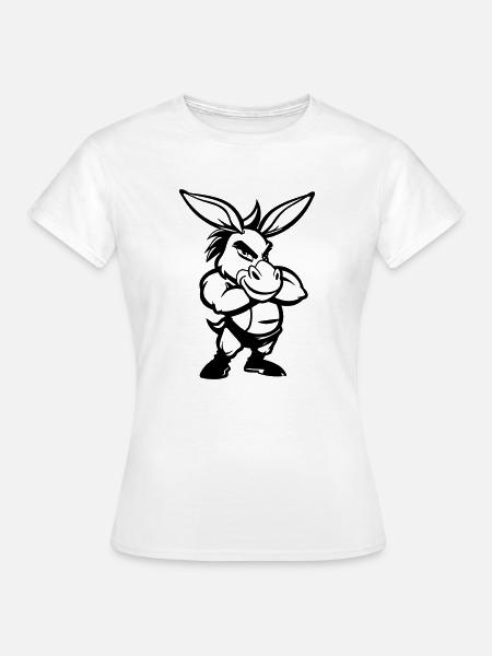 esel comic - Frauen T-Shirt - Weiß