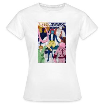 MALRDC - prisonniers - T-shirt Femme - blanc - Devant - AI Model Female 172 dark (172cm)