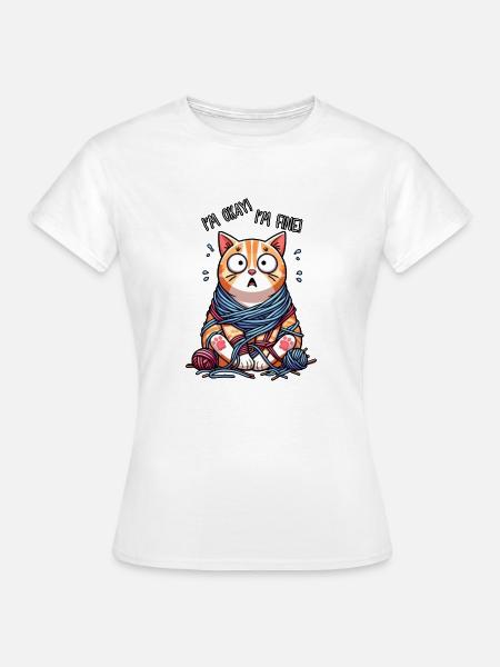 Okayste Katze - Frauen T-Shirt - Weiß
