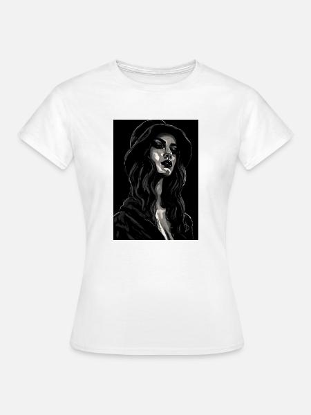 Schattenspiel der Eleganz - Frauen T-Shirt - Weiß