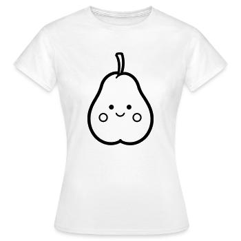 Birne - Frauen T-Shirt - Weiß - Vorne - AI Model Female 172 dark (172cm)