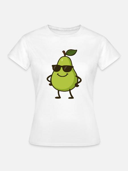 birne comic cool - T-shirt dam - vit