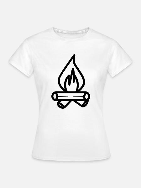 Lagerfeuer - Frauen T-Shirt - Weiß
