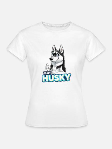 TEAM Husky - Schwarz - Frauen T-Shirt - Weiß