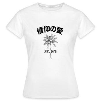 love of faith - Frauen T-Shirt - Weiß - Vorne - AI Model Female 172 dark (172cm)