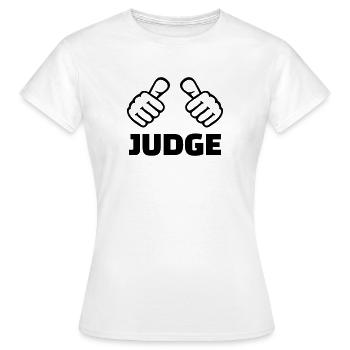 Juge - T-shirt Femme - blanc - Devant - AI Model Female 172 dark (172cm)