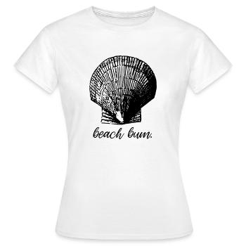 Beach Bum Shell - Mermaid - Women's T-Shirt - white - Front - AI Model Female 172 dark (172cm)
