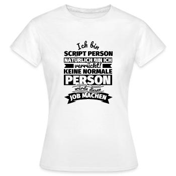 Script Person Geschenke - Frauen T-Shirt - Weiß - Vorne - AI Model Female 172 dark (172cm)