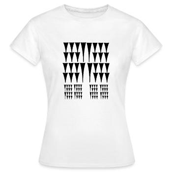 Außergewöhnliches Design - Frauen T-Shirt - Weiß - Vorne - AI Model Female 172 dark (172cm)