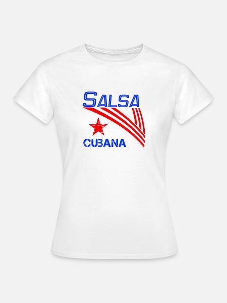 Salsa Cubana blue - Pro dance Edition - Frauen T-Shirt - Weiß