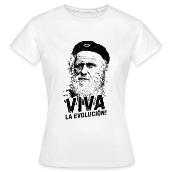 VIVA la evolucion Darwin Biologie - T-shirt Femme - blanc - Devant - AI Model Female 172 dark (172cm)