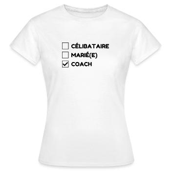 Coach / Coaching / Trainer / Sport - Frauen T-Shirt - Weiß - Vorne - AI Model Female 172 dark (172cm)