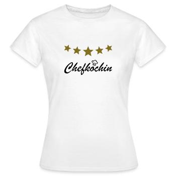 5 Sterne Köchin Koch Kochmütze gesundes kochen - Frauen T-Shirt - Weiß - Vorne - AI Model Female 172 dark (172cm)