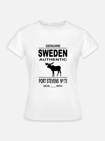 Sweden Moose - Frauen T-Shirt - Weiß