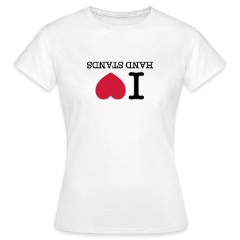 I Heart Handstand - Frauen T-Shirt - Weiß - Vorne - AI Model Female 172 dark (172cm)