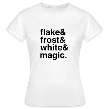 Flocons de neige et merveille hivernale blanche givrée - T-shirt Femme - blanc - Devant - AI Model Female 172 dark (172cm)