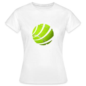 tennis ball - Women's T-Shirt - white - Front - AI Model Female 172 dark (172cm)