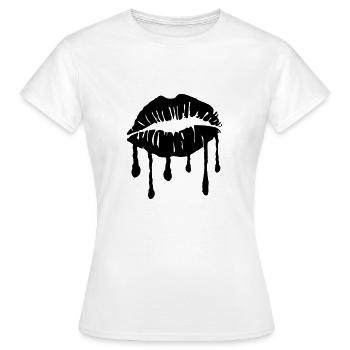 Lèvres Tatta - T-shirt Femme - blanc - Devant - AI Model Female 172 dark (172cm)