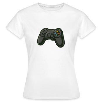Manette de jeu - T-shirt Femme - blanc - Devant - AI Model Female 172 dark (172cm)