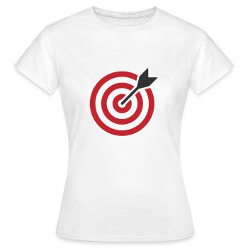 Symbole du logo Bullseye Target - T-shirt Femme - blanc - Devant - AI Model Female 172 dark (172cm)
