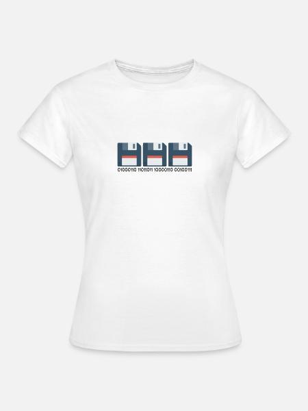 Bit-Code - Frauen T-Shirt - Weiß