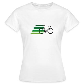 Vélo à rayures vertes - T-shirt Femme - blanc - Devant - AI Model Female 172 dark (172cm)