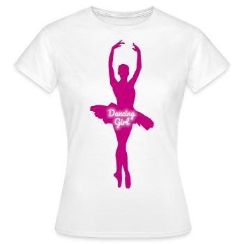 Danse Ballerine danse moderne Ballerine Danse - T-shirt Femme - blanc - Devant - AI Model Female 172 dark (172cm)