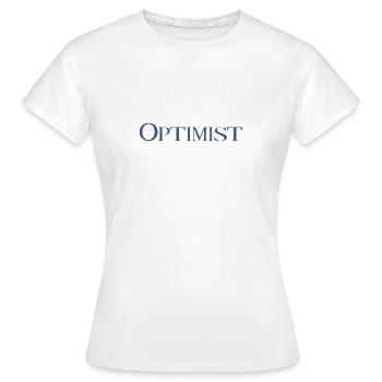 Optimist - Frauen T-Shirt - Weiß - Vorne - AI Model Female 172 dark (172cm)