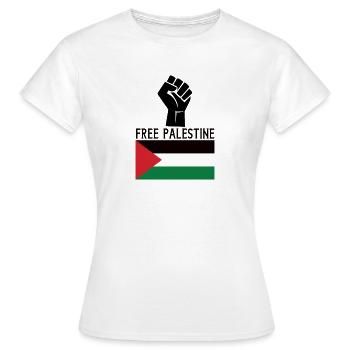 Free Free Palestine - Women's T-Shirt - white - Front - AI Model Female 172 dark (172cm)