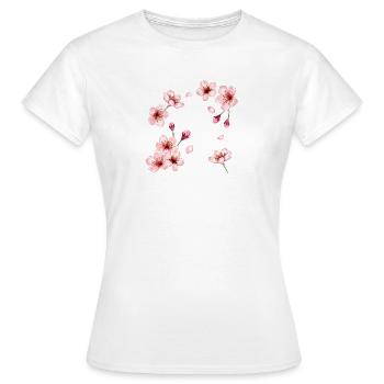 Cherry blossoms - Women's T-Shirt - white - Front - AI Model Female 172 dark (172cm)