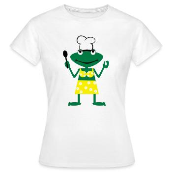 Cook frog - Frauen T-Shirt - Weiß - Vorne - AI Model Female 172 dark (172cm)