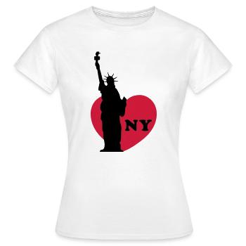 new york - Frauen T-Shirt - Weiß - Vorne - AI Model Female 172 dark (172cm)