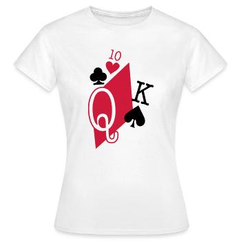 playing cards - Women's T-Shirt - white - Front - AI Model Female 172 dark (172cm)