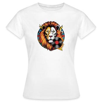 Rockmusik Löwenkopf - Frauen T-Shirt - Weiß - Vorne - AI Model Female 172 dark (172cm)