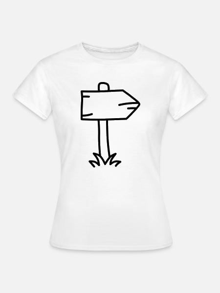 Wegweiser - Frauen T-Shirt - Weiß