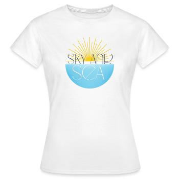 Sky and Sea - T-shirt Femme - blanc - Devant - AI Model Female 172 dark (172cm)