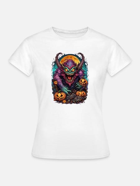 Dämon Halloween  - Frauen T-Shirt - Weiß