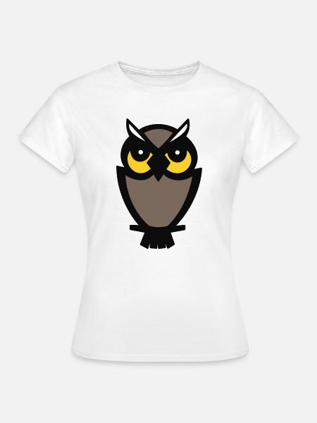 Eule Design von Cean - Frauen T-Shirt - Weiß