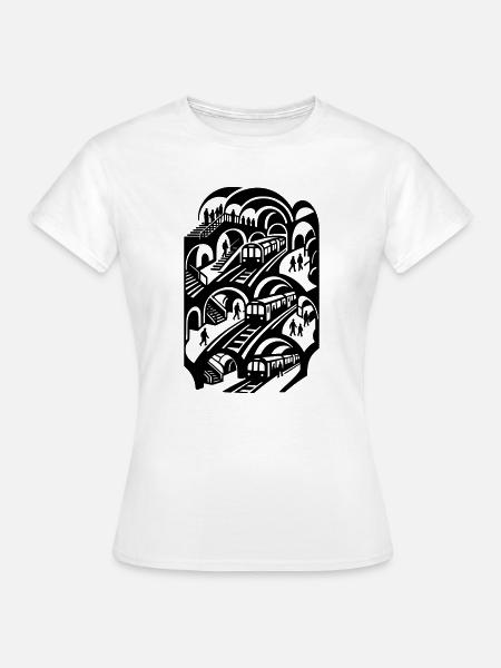 U-Bahn Station Untergrund Metro ÖPNV - Frauen T-Shirt - Weiß