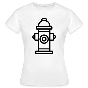 borne incendie - T-shirt Femme - blanc - Devant - AI Model Female 172 dark (172cm)