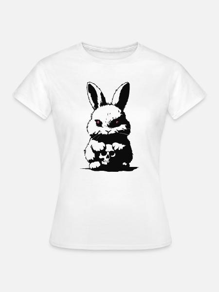 Grumpy bunny - Frauen T-Shirt - Weiß