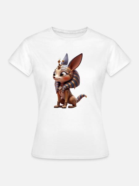 Goldener Steampunk-Gürteltier - Frauen T-Shirt - Weiß