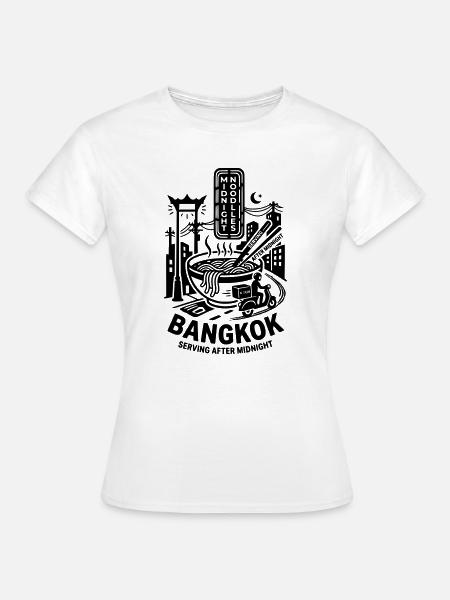 Bangkok Midnight Noodles - Frauen T-Shirt - Weiß