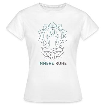Innere Ruhe Lotus Meditation - Frauen T-Shirt - Weiß - Vorne - AI Model Female 172 dark (172cm)