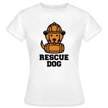 Rescue Dog Rettungshund Icon - Women's T-Shirt - white - Front - AI Model Female 172 dark (172cm)
