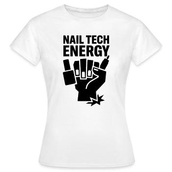 Nagel Nail Tech Design Energy - T-shirt Femme - blanc - Devant - AI Model Female 172 dark (172cm)