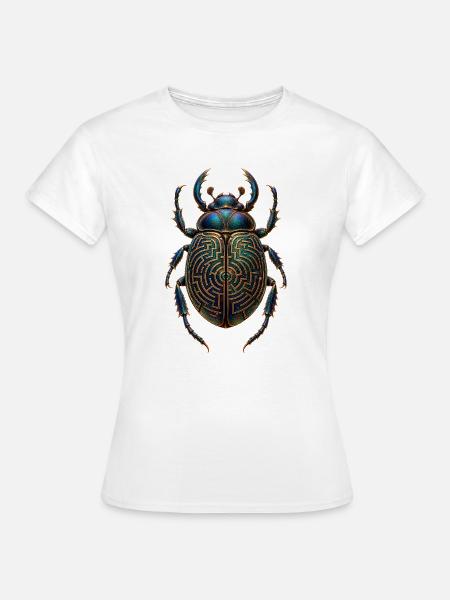 Goldenes Labyrinth-Skarabäus - Frauen T-Shirt - Weiß