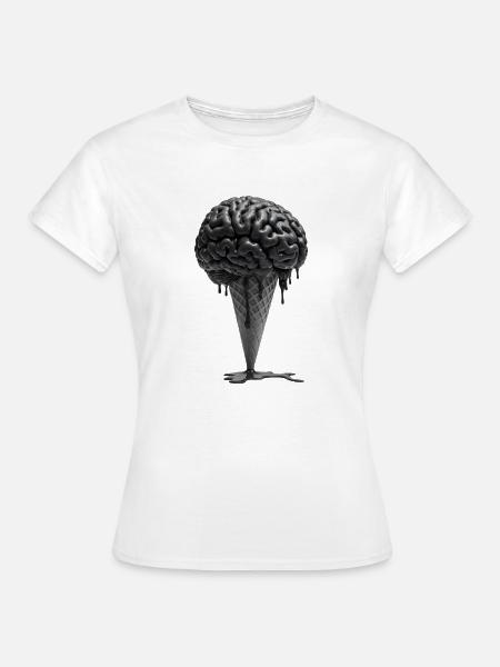 Eiskaltes Gehirn - Frauen T-Shirt - Weiß