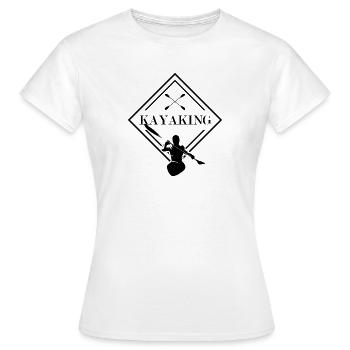 Sports nautiques en kayak - T-shirt Femme - blanc - Devant - AI Model Female 172 dark (172cm)